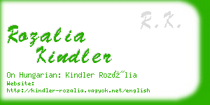 rozalia kindler business card